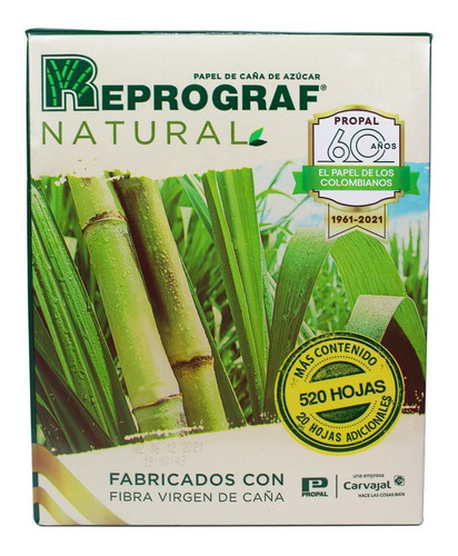 Papel Carta Reciclado Caja Con 5200 Hojas 72g Ecologico Color Marrón claro Reprograf