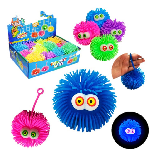 6 Yoyos Squishy Gigante Luz Led Juguete Piñata Bolo Fiesta