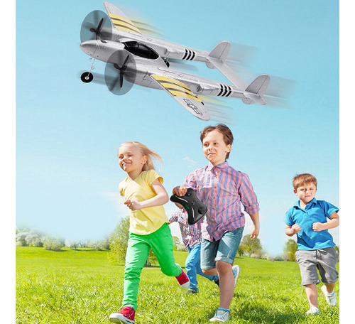 P38 Rc Fighter Model - 2 Canales, Control Simple, Ligero Y