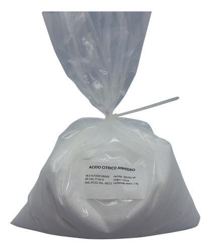 Acido Citrico - 5 Kg - Grado Alimentario - Químicaxquimicos
