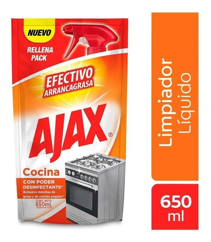 Limpiador Ajax Para Cocina Doypack 650 Ml