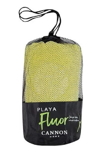 Toalla De Playa Cannon Fluor De Bolso Amarillo