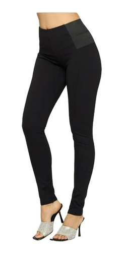 Leggins Malla Stresh Cintura Alta Moda Casual Vestir Tiro Al