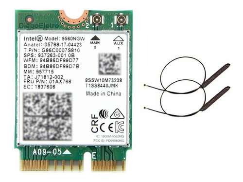 Intel Wireless-ac 9560 Dualband + Bluetooth 5 + 1730mbps