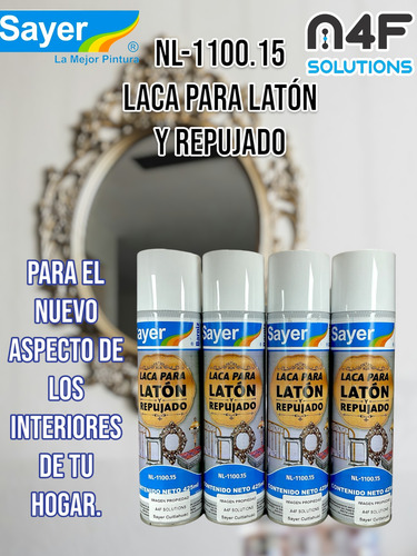 Laca Para Latón Y Repujado Sayer Nl-1100.15 4 Piezas