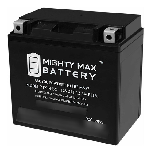 Mighty Max Battery Ytx14-bs Sustituye Kawasaki Kvf Kfx 750