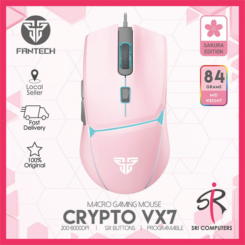 Mouse Gaming Fantech Crypto Vx7. 8000dpi 