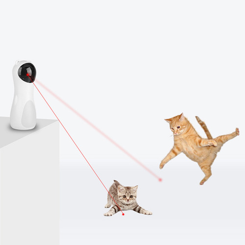 Imagen 2 de 9 de Juguete Láser Para Gato Puntero Láser Giratorio Automático