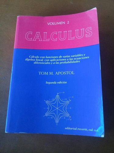 Libro Fisico Calculus. Volumen 2. Tom Apostol