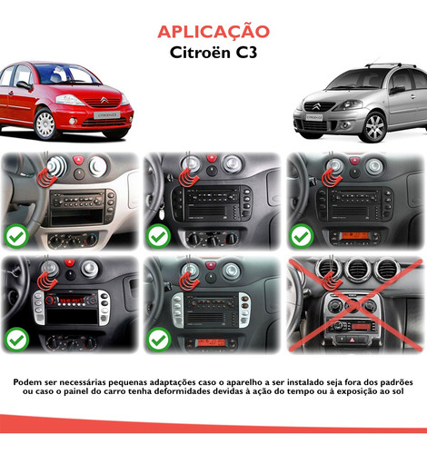Imagem 6 de 8 de Moldura 2 Din Multimidia Dvd Mp5 Chinês Citroen C3 2007 2008