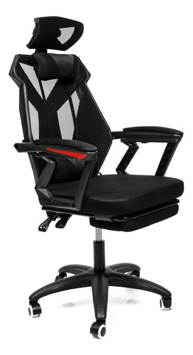 Silla Gamer De Oficina Estudio Transformer 1220 Color: Negro