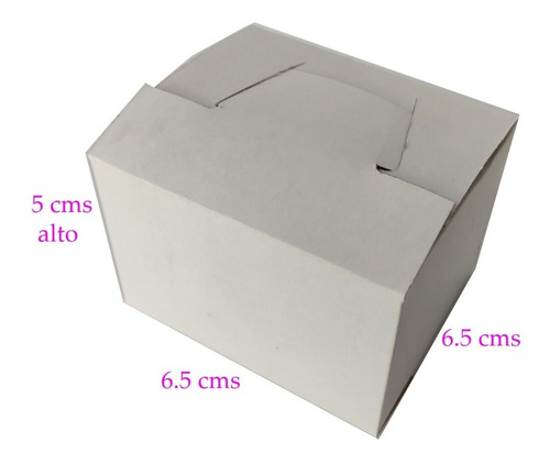 50 Cajas Blanca 6.5x6.5x5 Cm Mod. 1601c Dulces Candy Bar