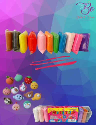 36 Plastilina Moldeable Foamy Suave Colores Mayoreo