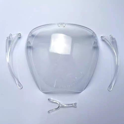 Careta Protectora De Policarbonato | Escudo Facial, Proteccion Para Ojos, Nariz Y Boca | Mascarilla Con Soporte De Lentes, Gafas De Seguridad, Proteccion Anti-salpicaduras, Micro Particulas | No Se