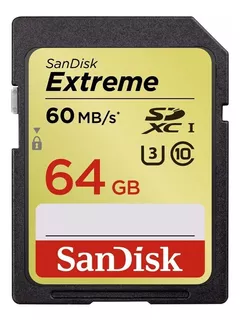 Sandisk 64gb Extreme 60mb Sd Xc Clase 10 Reflex Canon Nikon