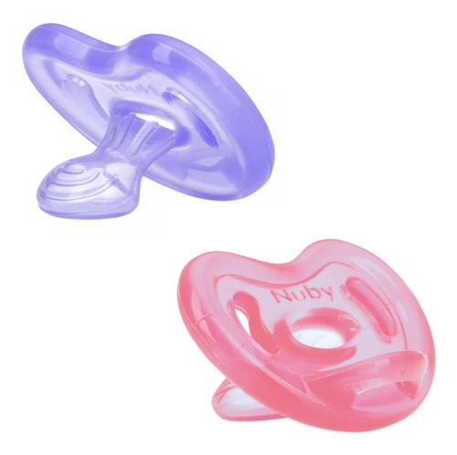 Chupon De Silicon Nuby Ortodontico 2pz 6-12 Meses