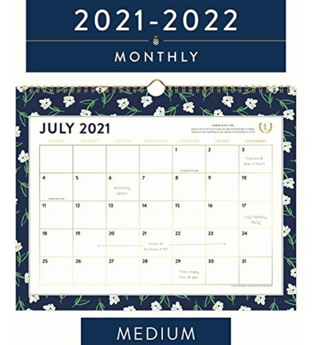 Calendario Académico De Pared 2021-2022, Simplificado Por