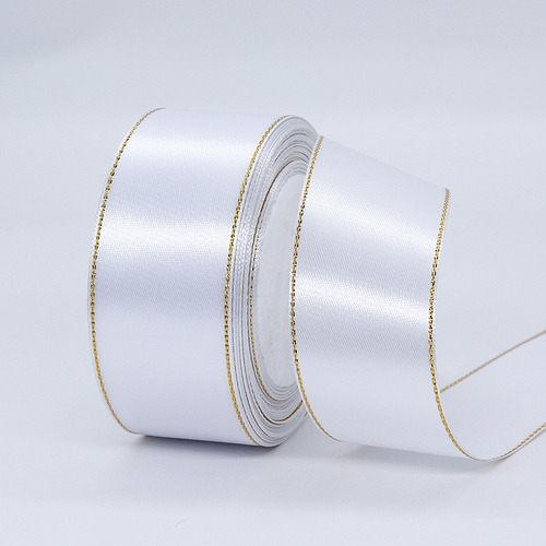 5 Rollos De Cinta Con Bordes Dorados Para Decoración De Boda