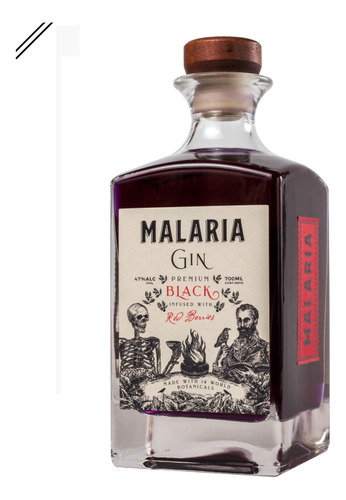 Gin Malaria Black, 700ml - Go Whisky Baires