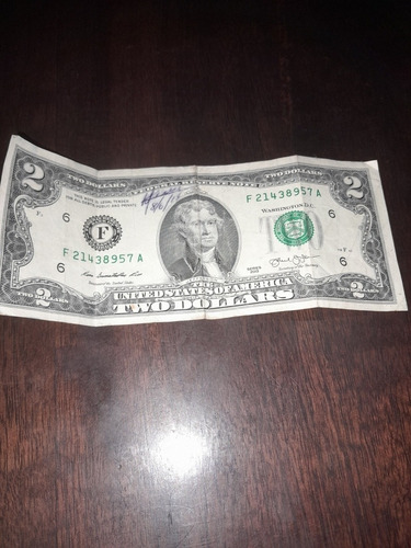 Imagen 1 de 2 de Billete De Dos Dólares Para Colección