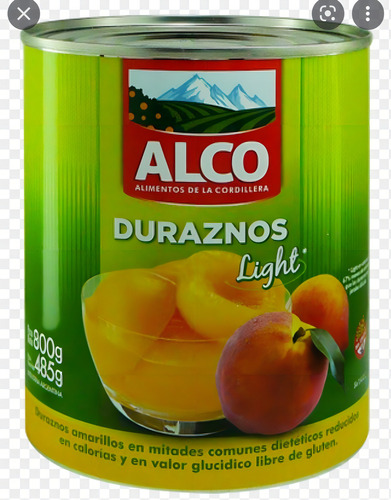 Durazno Alco Light En Lata De 800gr Pack X 6 Unidades