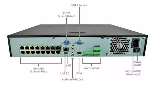 Nvr Hikvision Modelo Ds-7716ni-k4-16p