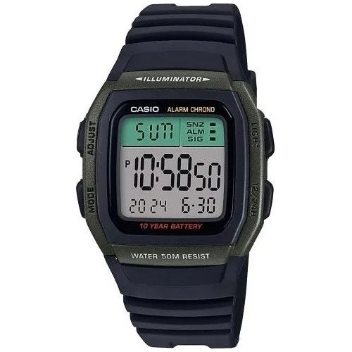 Reloj Casio W96 Verde Retro Alarma Cronometro Envio Expres