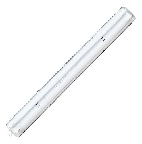 Luminária Sobrepor Com 2 Tubo Led T8 16w 4000k Biv 120cm Estrutura Branco 127/220v