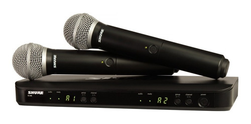 Sistema Inalambrico Doble Dos Microfonos Shure Blx288/pg58