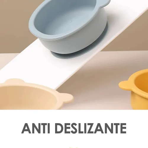 Set De Alimentación Silicona Platos Bebé - 5 Piezas