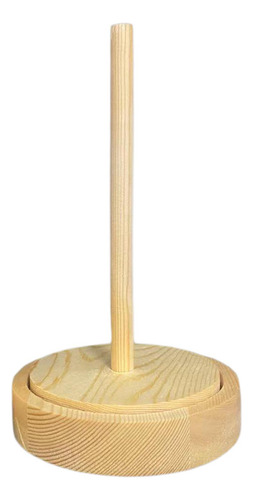 Soporte De Carrete De Hilo Giratorio De Madera Fácil De
