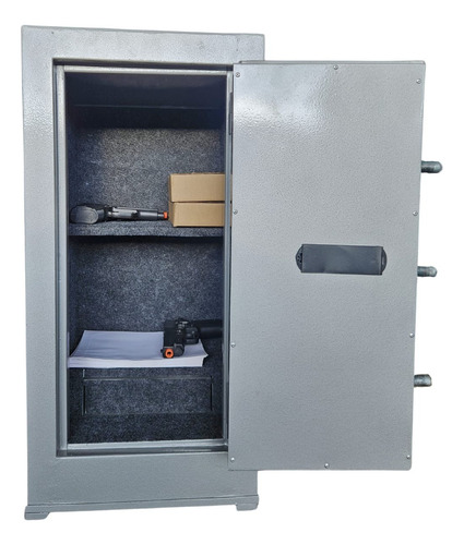 Cofre Aço 80 Cm Digital Com Concreto Pesado Cr Cac Empresas Cor Cinza