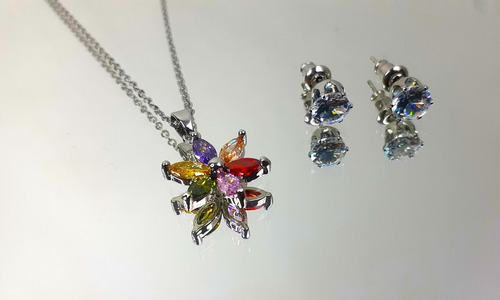 Juego De Cadena Y Aretes 10