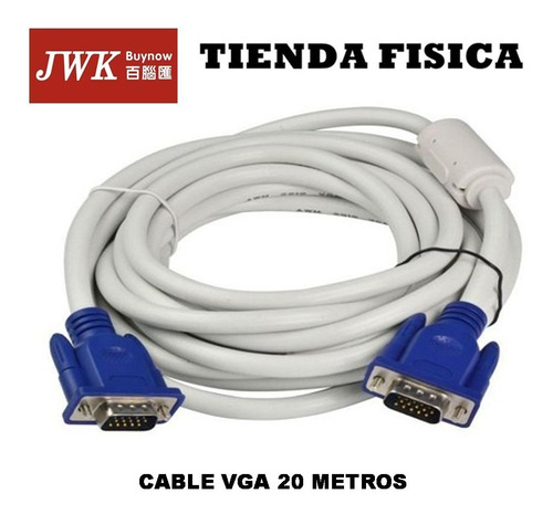 Cable Vga 20 Metros Jqb High Quality Jwk 