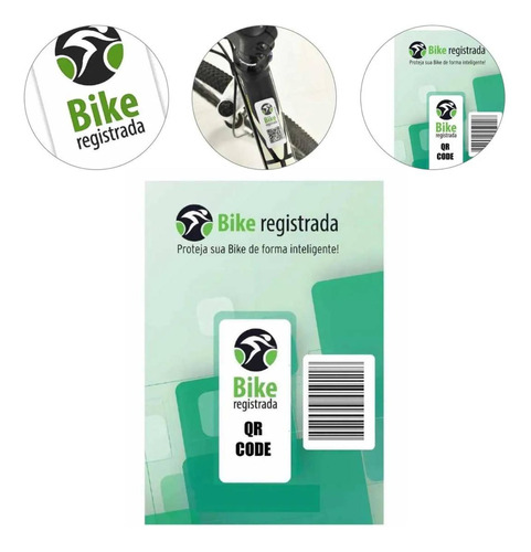 Kit 3 Selo Bike Registrada Segurança Bike Ajuda Localizar