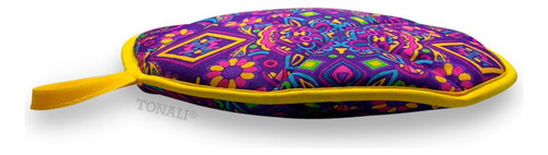 Tortillero Térmico Redondo Huichol Morado Violeta