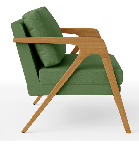 Kit 02 Poltronas Pietra Estrutura Madeira Facto Verde Musgo Cor Verde-musgo Desenho Do Tecido Liso