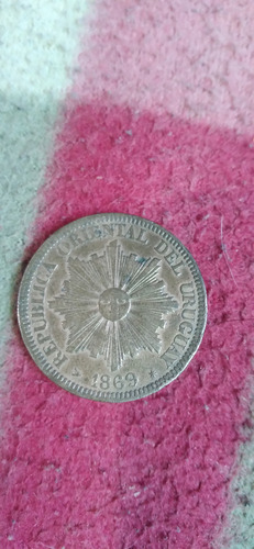 Hermosa Moneda De Bronce Del Año 1869 (Usado)