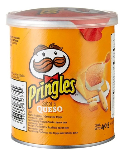 Imagen 1 de 2 de Papas Pringles Pequeña Queso 40gr X 12 Unid