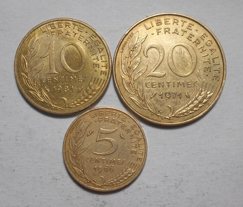 Francia Lote De 5 - 10 Y 20 Centimes - Fechas Varias  Oferta