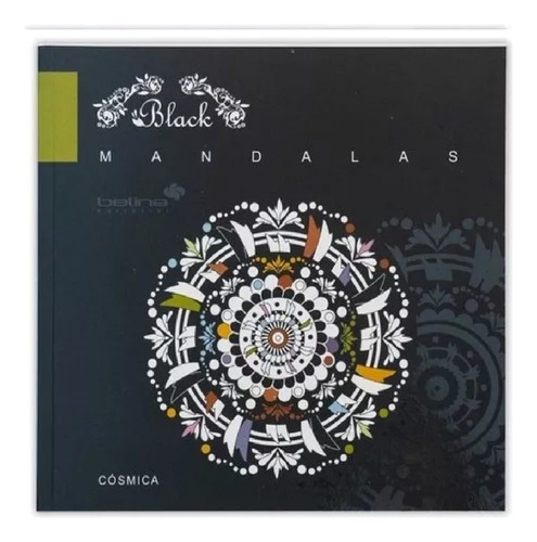 Libro Para Colorear Mandalas Black Cósmica Editorial Betina 