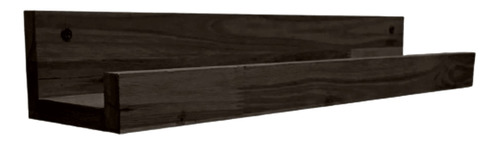 Estante flotante Mamut Nórdico negro pino - 60cm x 7cm x 12cm y 18mm de espesor