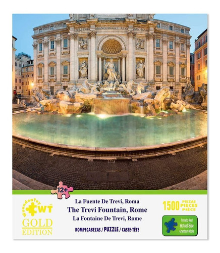 Rompecabezas Fuente De Trevi Roma 1500 Piezas Gold Edition