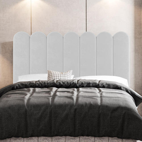 Cabeceira Cama Box King Size Lana 195cm Sintético Branco