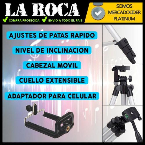Imagen 5 de 10 de Tripode Camaras Extensible Profesional Metalico Cuotas