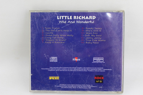 Cd 389 Little Richard -- Wild And Wonderful (Usado)