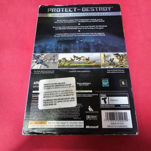 Transformers The Game Cybertron Edition Xbox 360 Original (Usado)