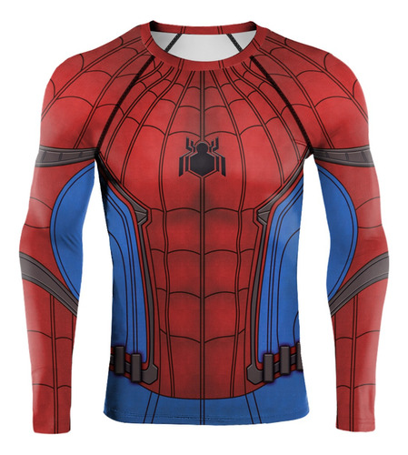 Camiseta Atlética Manga Comprida For Cosplay Home-aranha