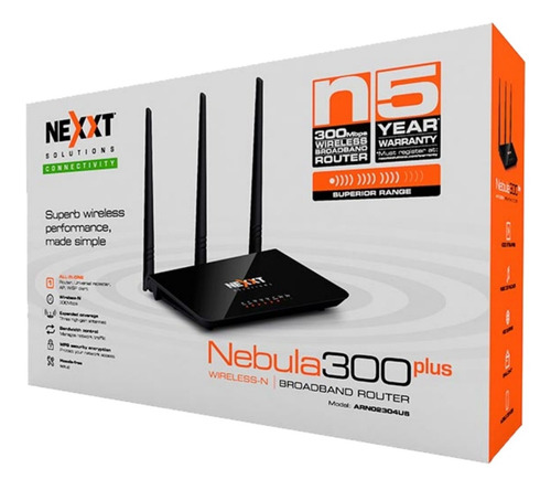 Imagen 2 de 2 de Router Inalambrico N Nexxt Nebula 300 Plus 300mbps