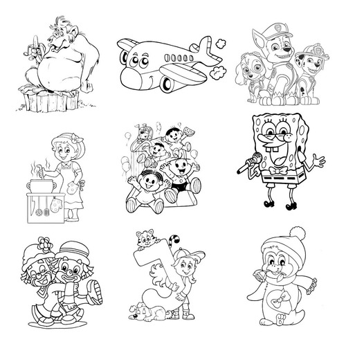 Novos Modelos 600 Desenhos Variados Para Colorir Folha Solta A4 Personagens De Desenhos Animados Para Meninos E Meninas